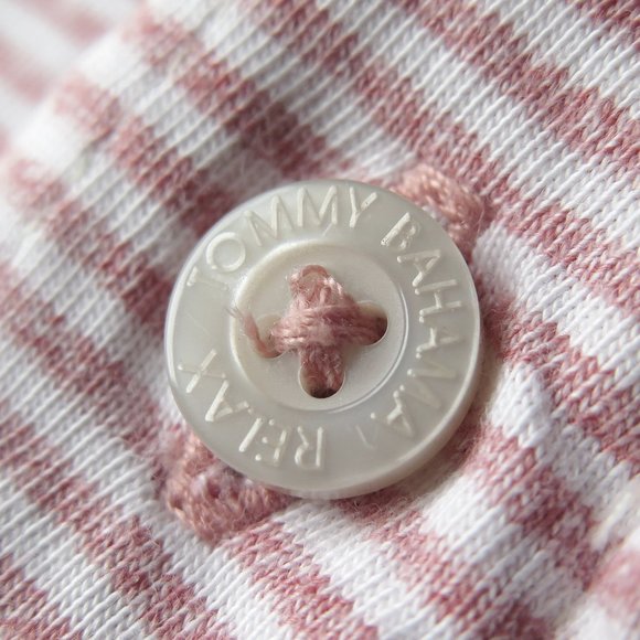Tommy Bahama Relax Pink Striped Polo L SOFT!! 🌴 - Picture 7 of 10